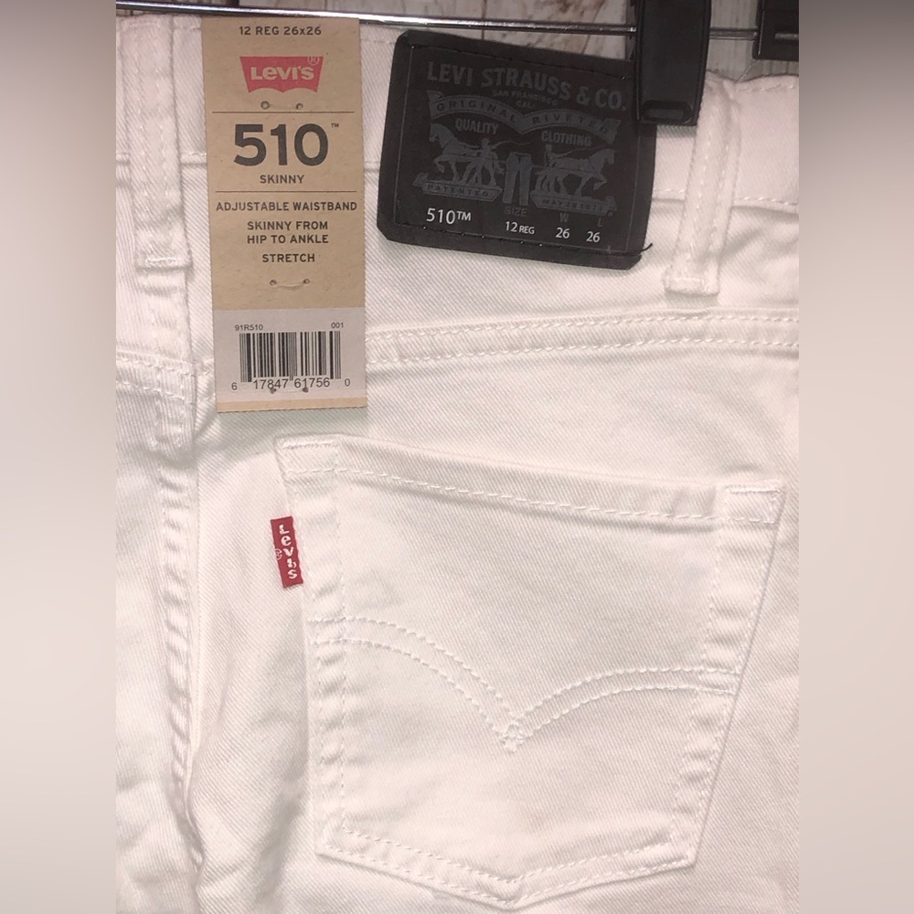 LEVIS 510 Skinny 12 Reg 26 X 26 Women Jeans Adjust Waist/Skinny Hip-AnkleStretch - Picture 4 of 9